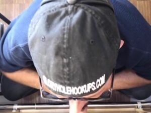 Gloryhole amateur moustache giving head