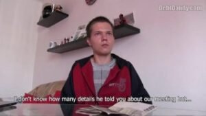 DEBT DANDY 244 –  Shy & Skinny Twink Gets Pounded By A Big Cock To Pay His Rent