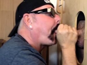 Old gay giving head blowjob glory hole