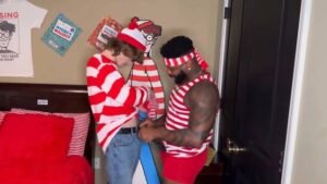 Handsome Blond Gay Gets Fucked By A Black Santa Claus