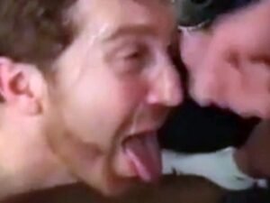 Twink’s Facial Fun with Big-Cock Buddies
