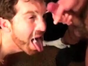 Twink’s Facial Fun with Big-Cock Buddies