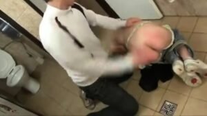 Longhaired Twink Tied Up And Used In Bathroom